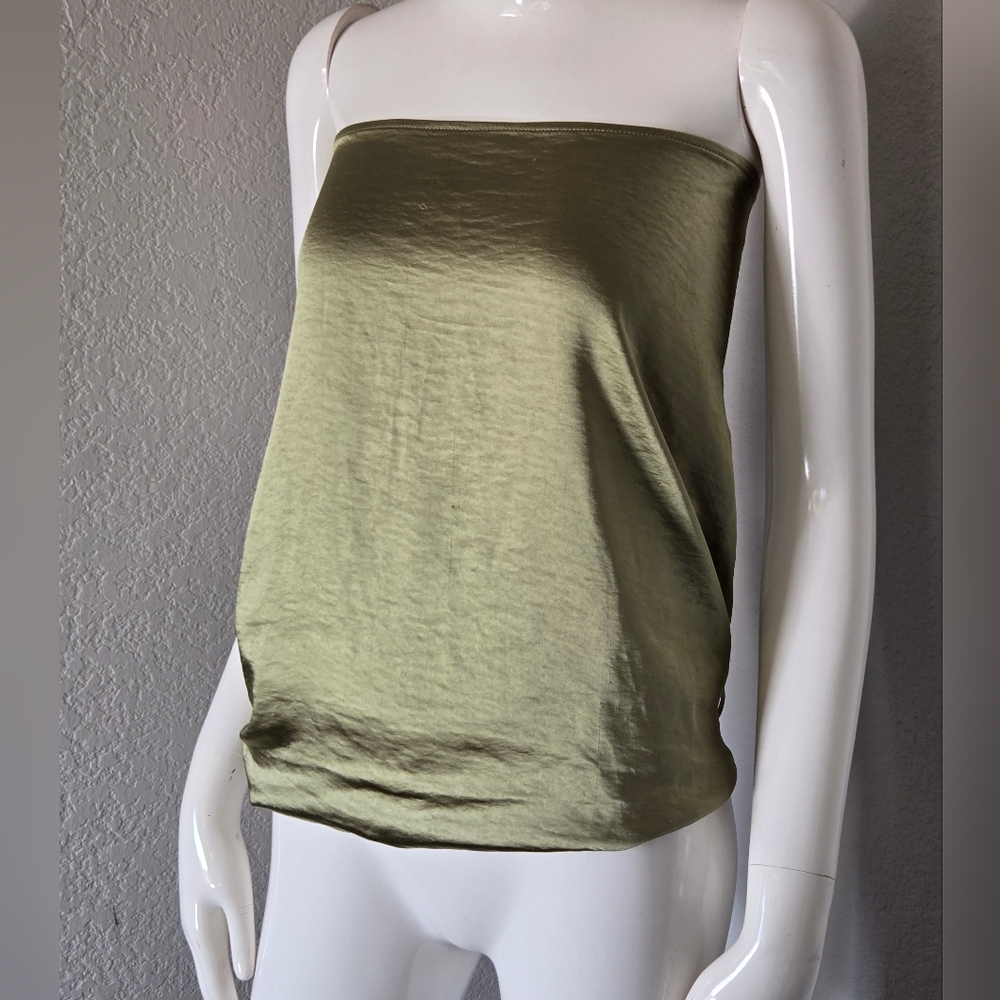 Nasty Gal Olive Cowl Plunge Halter Top - Picture 5 of 10